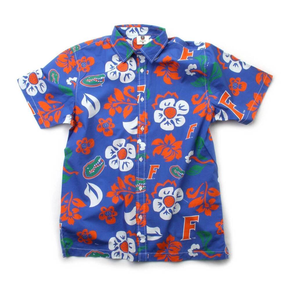 NEW WES AND WILLY men's florida gators button down shirt in floral